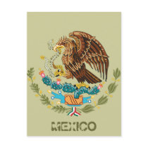 MEXICAN FLAG - MEXICO STYLE - COAT OF ARMS POST CARDS