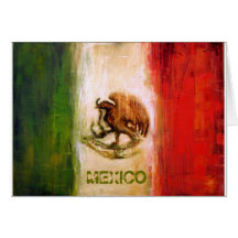 MEXICAN FLAG - MEXICO STYLE GREETING CARDS