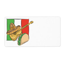 Mexican Flag Shipping Labels