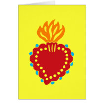 Mexican Folk Art Sacred Heart Cards