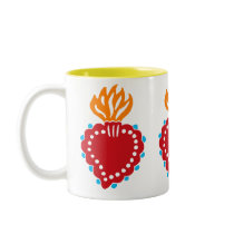 Mexican Folk Art Sacred Heart Mug