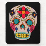 Mexican Folk Art Sugar Skull Mouse Pads