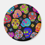 Mexican Folk Art Sugar Skulls Magnet