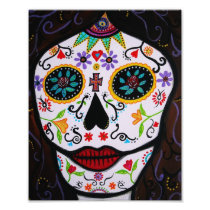 Mexican Muerto Face Day of the Dead Painting Photographic Print