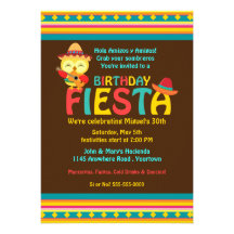 Mexican Owl Birthday Fiesta Invite