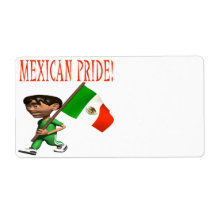 Mexican Pride Personalised Shipping Labels