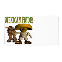 Mexican Pride Personalized Shipping Labels
