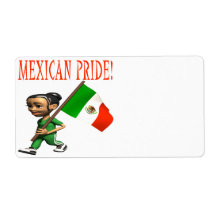 Mexican Pride Shipping Label