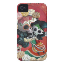 Mexican Skeleton Mother and Daughter iPhone 4 Covers