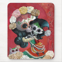 Mexican Skeleton Mother and Daughter Mouse Pads