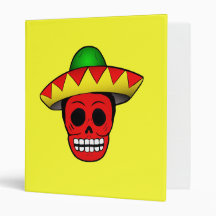 Mexican Skull Design Binder