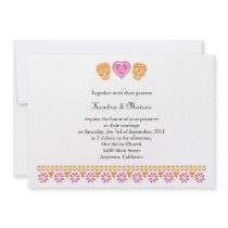 Mexican Style Skulls - Pink and Orange
