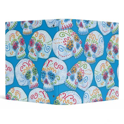 Mexican Sugar Skulls Binder by opheliasart These binders are printed with a 