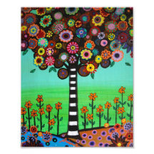 Mexican Tree of Life Flowers Painting Photograph