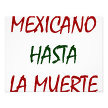 Mexicano Hasta La Muerte Personalized Announcement