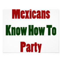 Mexicans Know How To Party Custom Invites