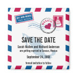 Mexico Air Mail Wedding Save the Date magnets