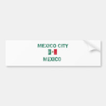 Mexico City Mexico Designs Bumper Stickers