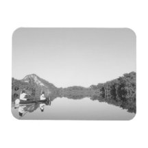 Mexico, CONANP park ranger patrols with his son Rectangular Magnet