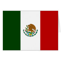 Mexico flag greeting cards