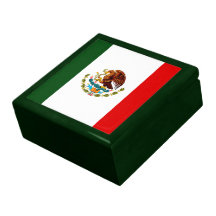 Mexico Flag Keepsake Jewellery Gift Box