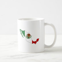 Mexico flag map mugs
