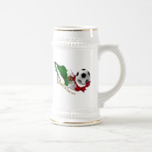 Mexico Flag Map Soccer fans Futbol gifts Coffee Mugs