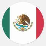 Mexico Flag Round Stickers