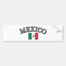 Mexico football design bumper stickers