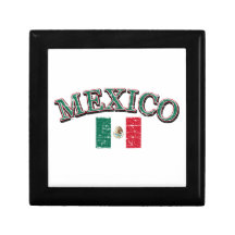 Mexico football design keepsake box