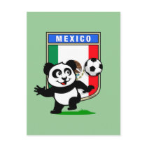 Mexico Football Panda Post Card