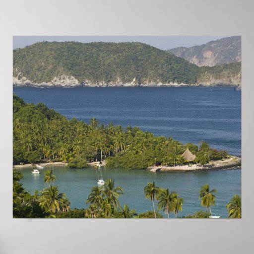 Mexico, Guerrero, Zihuatanejo. Playa Las Gatas- Poster