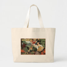 mexico land of tropical splendour tote bags