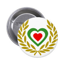 mexico-laurel-heart. pinback button