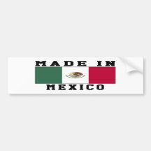 Mexico Made In Designs Bumper Sticker
