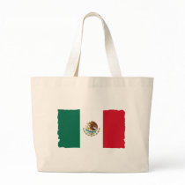 Mexico Mexican Flag Canvas Bags