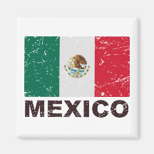 Mexico Vintage Flag Fridge Magnets