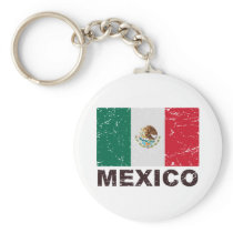 Mexico Vintage Flag Key Chains