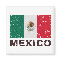 Mexico Vintage Flag Fridge Magnets