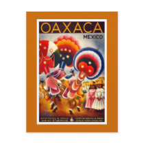 "Mexico" Vintage Travel Poster Postcard