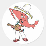 Mexico Vintage Travel Souvenir Caricature Art Sticker