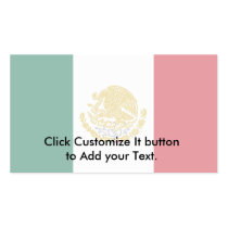 Mexico With Golden And Silver Arms, Mexico Business Card