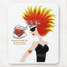 MFH2 - Flaming Hair & Tiara Mousepad
