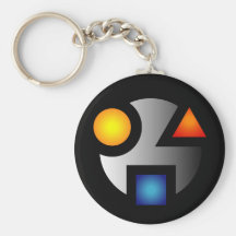 MI cryptic logo keychain