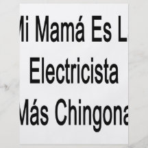 Mi Mama Es La Electricista Mas Chingona Personalized Flyer