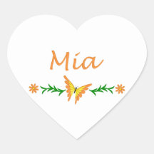 Mia (Orange Butterfly) Stickers