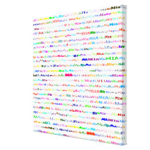 Mia Text Design II Wrapped Canvas Gallery Wrapped Canvas