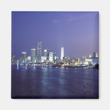 Miami au crépuscule magnets pour réfrigérateur