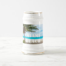 Miami Beach Beer Stein Mug