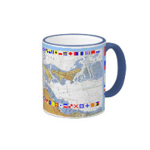 Miami Beach, FL Harbour Chart Signal Flag Mug